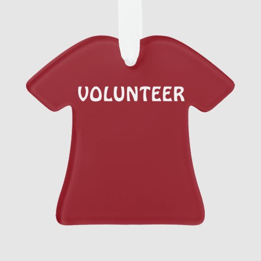 "VOLUNTEER" T-shirt Ornament (achterkant)