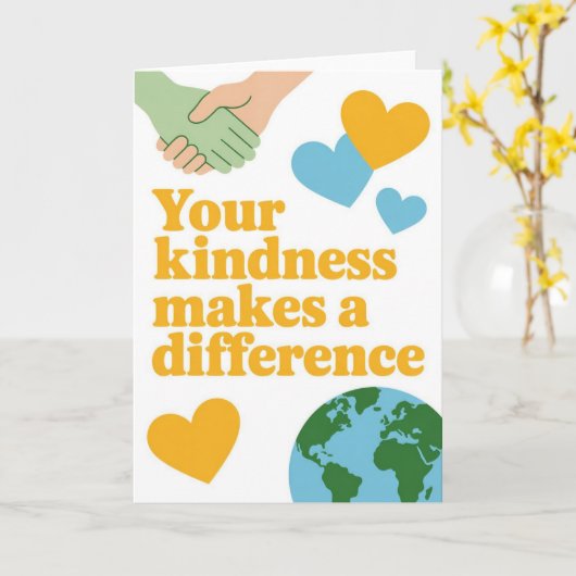 Volunteer Thank You Card Kaart (Gele Bloem)