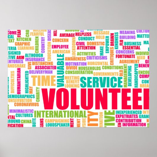 Volunteer Time and Service for Community Poster (Voorkant)