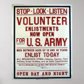 Volunteer - US Army Poster (Voorkant)