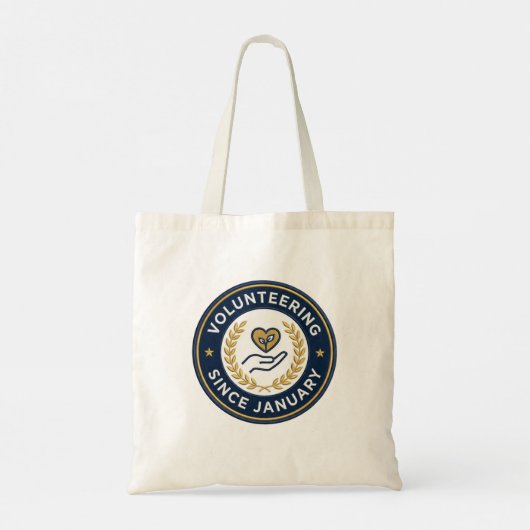 Volunteering Since January gift for volunteers  Tote Bag (Achterkant)