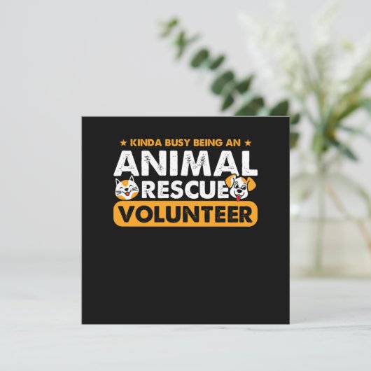 Volunteers voor dierenredding, ch kaart (Staand voorkant)