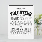 Volunter Appreciation Dank u het manuscript witte  Kaart (Staand voorkant)