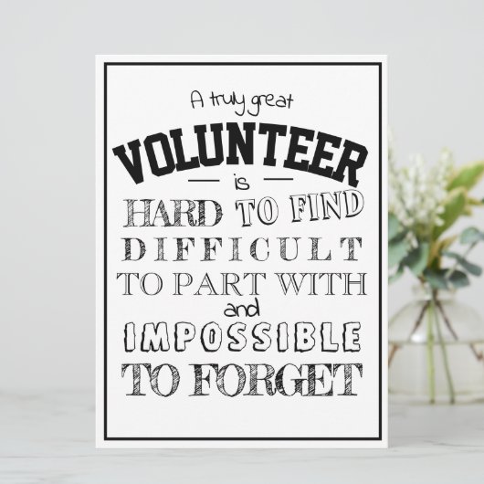 Volunter Appreciation Dank u het manuscript witte  Kaart (Staand voorkant)