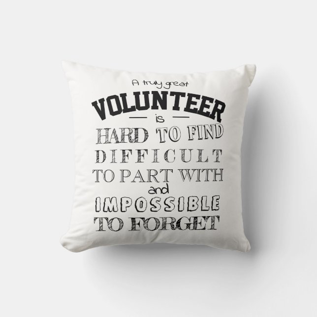 Volunter Appreciation Dank u het manuscript witte  Kussen (Voorkant)