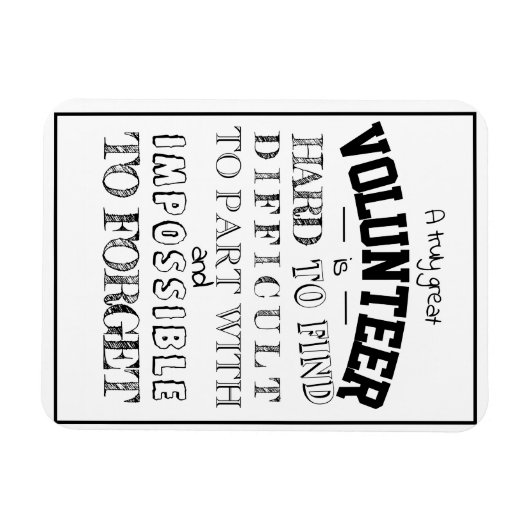 Volunter Appreciation Dank u het manuscript witte Magneet (Horizontaal)