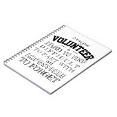 Volunter Appreciation Dank u het manuscript witte  Notitieboek (Linkerzijde)