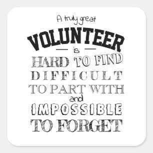 Volunter Appreciation Dank u het manuscript witte  Vierkante Sticker