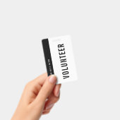 Volununteer Black & White Event Staff All Access Badge (Handheld)
