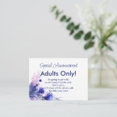 VOLWASSEN ALLEEN bruiloft korenbloem Reverie Informatiekaartje (Staand voorkant)