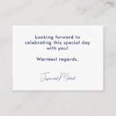 VOLWASSEN ALLEEN bruiloft korenbloem Reverie Informatiekaartje (Achterkant)