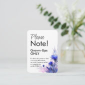 Volwassen alleen korenbloem Reverie Informatiekaartje (Staand voorkant)