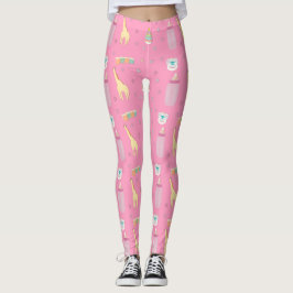 Volwassen Baby Leggings Roze / ABDL / Baby 4 Leven