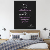 Volwassen ballet Dancer Bleek Plum/White Text Lg. Canvas Afdruk (Insitu (Slaapkamer))