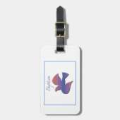 , volwassen Baptisme Dove Bagagelabel (Voorkant verticaal)