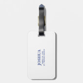 , volwassen Baptisme Dove Bagagelabel (Achterkant verticaal)