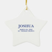 , volwassen Baptisme Dove Keramisch Ornament (Achterkant)