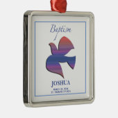 , volwassen Baptisme Dove Metalen Ornament (Rechts)