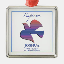 , volwassen Baptisme Dove Metalen Ornament