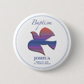 , volwassen Baptisme Dove Ronde Button 5,7 Cm (Voorkant)