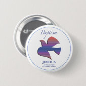 , volwassen Baptisme Dove Ronde Button 5,7 Cm (Voorkant /achterkant)
