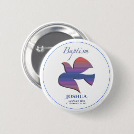 , volwassen Baptisme Dove Ronde Button 5,7 Cm
