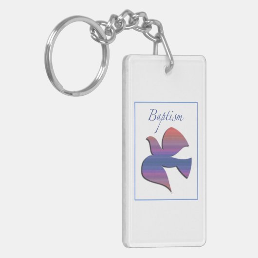 , volwassen Baptisme Dove Sleutelhanger (Voorkant Links)