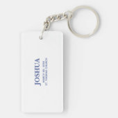 , volwassen Baptisme Dove Sleutelhanger (achterkant)