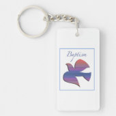 , volwassen Baptisme Dove Sleutelhanger (Voorkant)