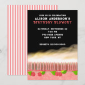 VOLWASSEN BIRTHDAY PARTIJINVITATIES KAART (Voorkant / Achterkant)