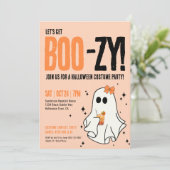 Volwassen boeken en drank Halloween Party Kaart (Staand voorkant)