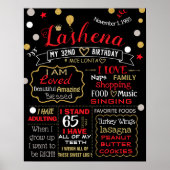 Volwassen cake smash Birthday-bord 30th Poster (Voorkant)