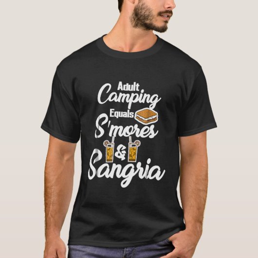 Volwassen Camping Gelijk Smores Sangria Grappig T-shirt (Voorkant)