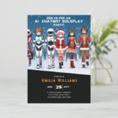 VOLWASSEN Chatbot Roleplay Feest Anime Robot Kerst Kaart (Staand voorkant)