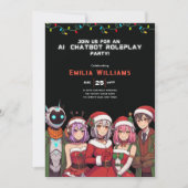 VOLWASSEN Chatbot Roleplay Feest Anime Robot Kerst Kaart (Voorkant)