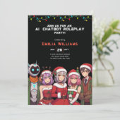 VOLWASSEN Chatbot Roleplay Feest Anime Robot Kerst Kaart (Staand voorkant)