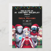 VOLWASSEN Chatbot Roleplay Feest Anime Robot Kerst Kaart (Voorkant)