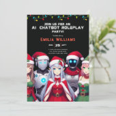 VOLWASSEN Chatbot Roleplay Feest Anime Robot Kerst Kaart (Staand voorkant)