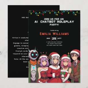 VOLWASsen chatbot roleplay party anime robot kerst Kaart