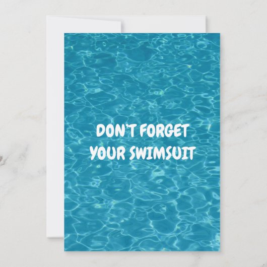 Volwassen cocktail Pool zomerdag Kaart (Achterkant)