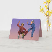 Volwassen cowboy en indiaan (grappig wenskaart) kaart (Gele Bloem)