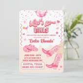 Volwassen Disco Cowgirl Bachelorette Weekend Kaart (Staand voorkant)