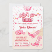 Volwassen Disco Cowgirl Verjaardag Weekend Kaart (Voorkant)