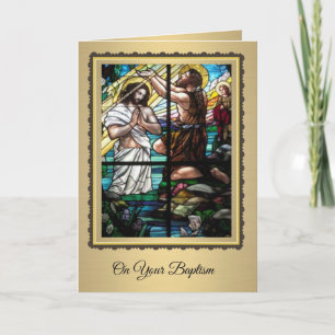 Volwassen doop van Jezus door Johannes de Doper Kaart