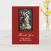 Volwassen doopsel sponsor Godparent Dank u Kaart (Gele Bloem)