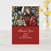 Volwassen doopsel sponsor Godparent Dank u Kaart (Gele Bloem)