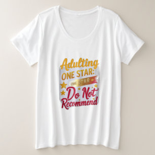 Volwassen: één ster, niet aan te raden grote maat t-shirt
