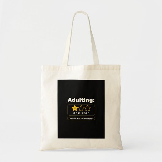 Volwassen: ★☆☆☆☆ Een ster - zou niet aanraden Tote Bag (Voorkant)