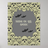 Volwassen  Enge Schedel Halloween Party Poster (Voorkant)