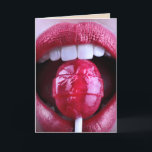 VOLWASSEN FLIRTENDE LIPPEN LOLLIPOP KAART VOOR ECH<br><div class="desc">LIP LOLLIPOP KAART VOOR ECHTGENOOT</div>